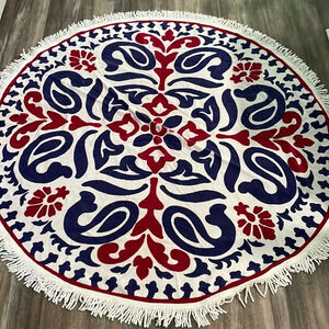 Round Picnic, Beach, Yoga Fringe Towel